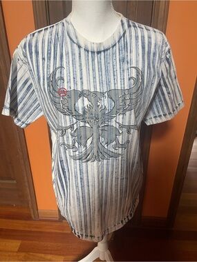 Casual Blue Stripe Graphic Men’s T-Or Women Shirt